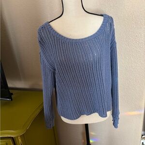 American Eagle Blue Knit Sweater M